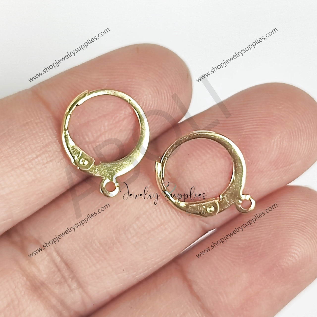 Golden leverback hooks 18 K gold plated 304 stainless steel golden round earring hooks premium range SSLBHG14