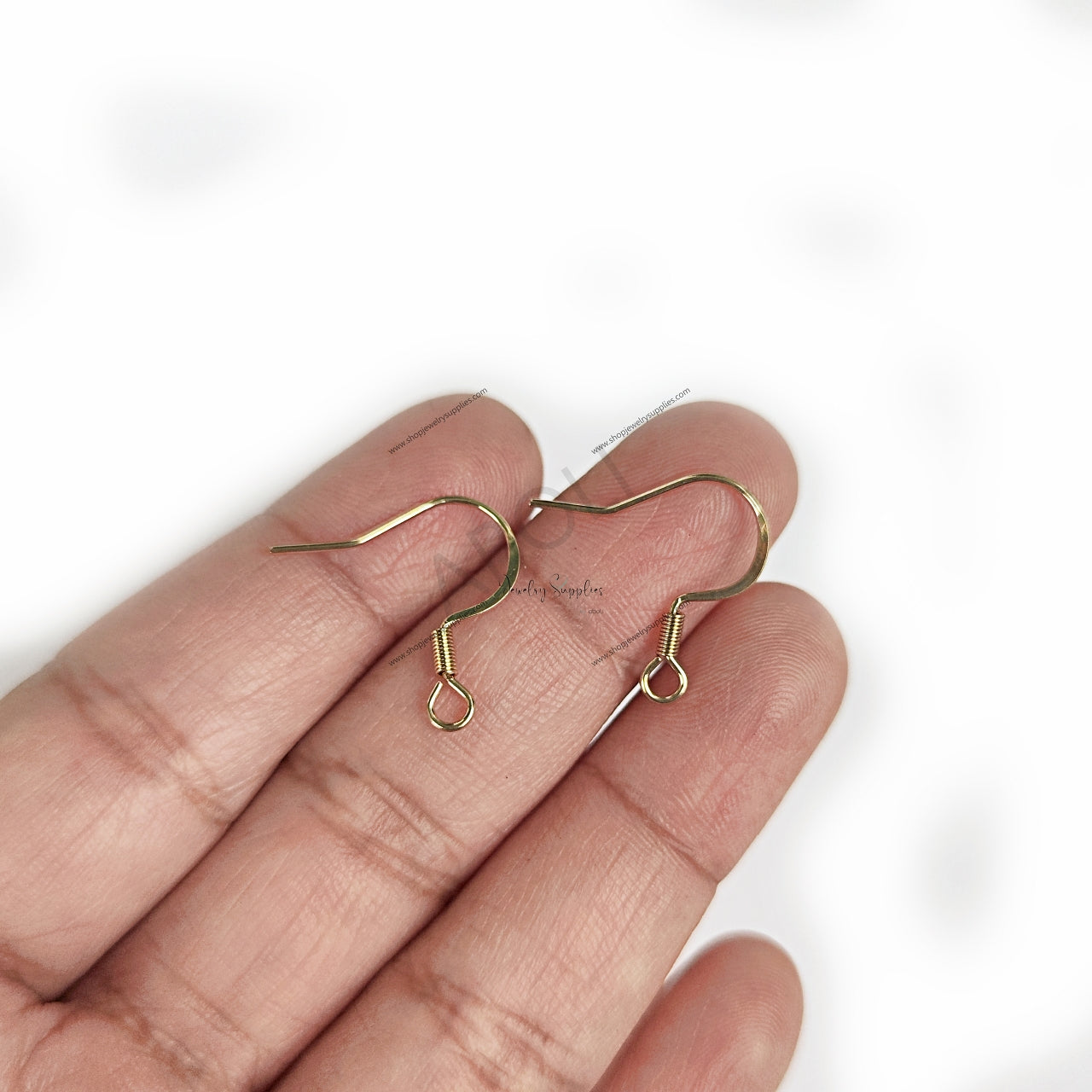 Golden earrings hooks 18 K gold plated 304 solid stainless steel french earhooks fishhooks premium range SSGFEH18