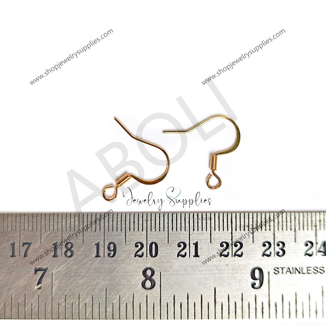 Golden earrings hooks 18 K gold plated 304 solid stainless steel french earhooks fishhooks premium range SSGFEH18