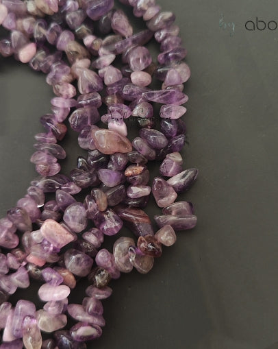 Amethyst uncut beads chip beads 1 full strand UCB06