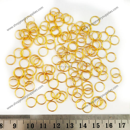 Golden jump rings 8 mm standard metal jump ring JRNG8