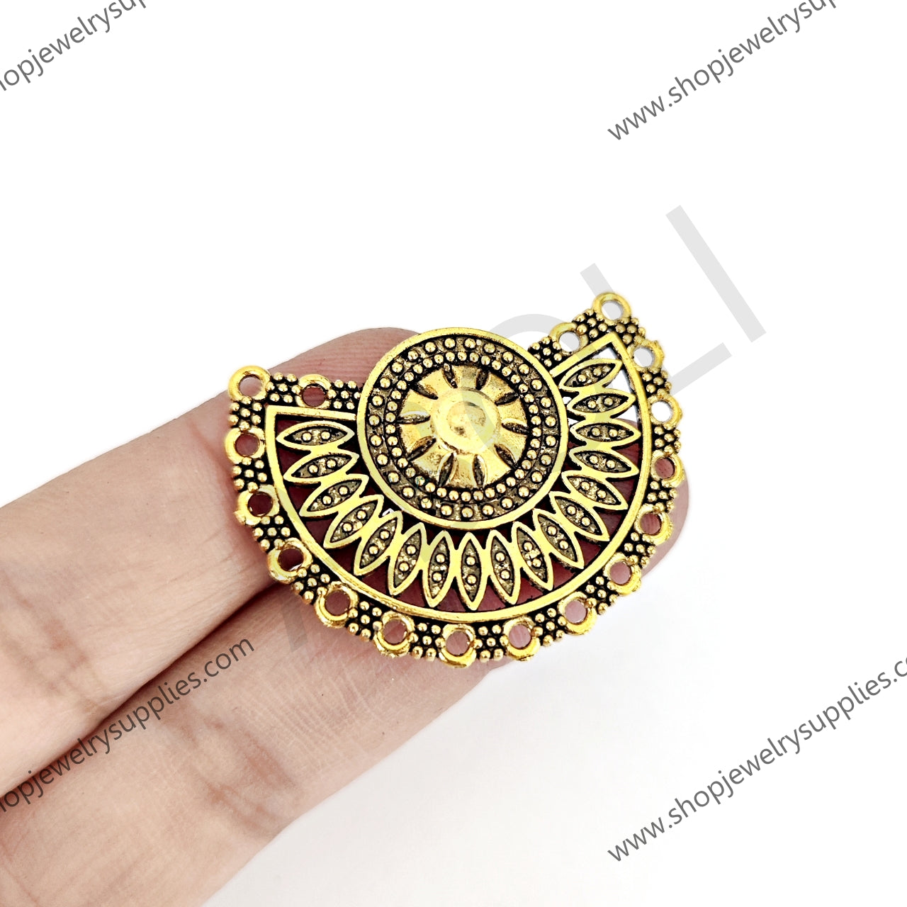 Golden pendant base fabric jewellery pendant connector GP16