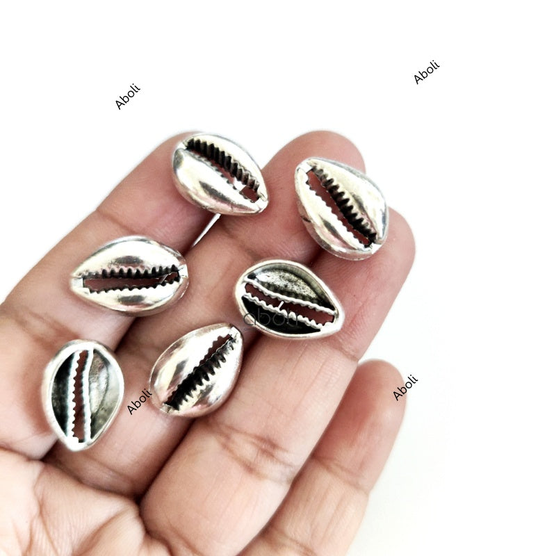 Silver kowrie beads 10 gm spacer beads SSB106