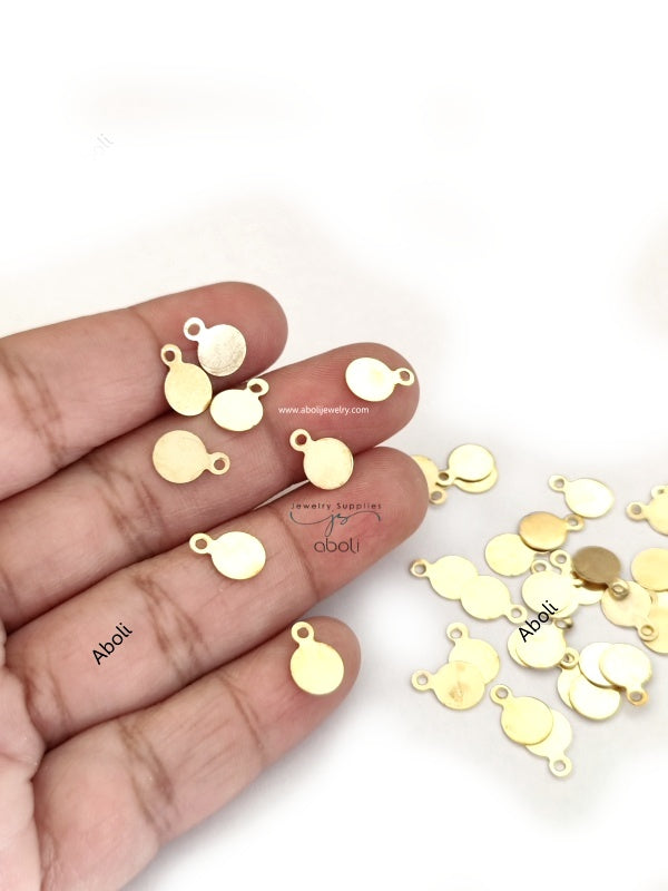 Golden coins ginni metal dangles jhumki 7 mm dangle charms latkan metal GSDB21 10 gm