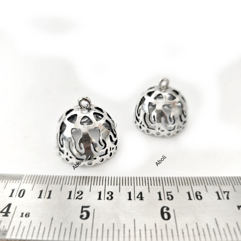 Silver jhumka bases MJBS84