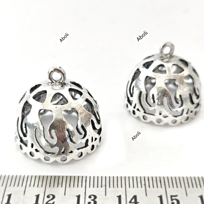 Silver jhumka bases MJBS84