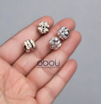 Silver flower beads 10 gm spacer beads SSB104