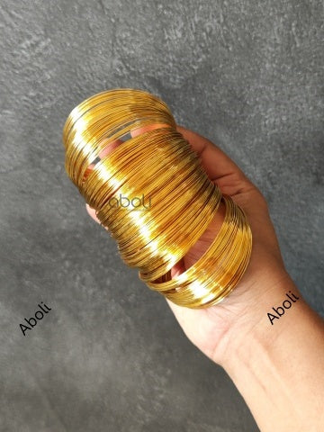 5.5 cm golden memory wire coil bracelet making 2.2 bangle size 20 G thickness 10 coils MW55G