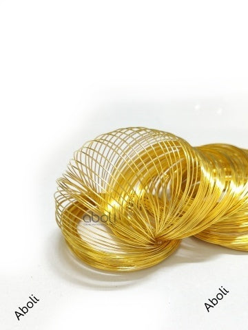 5.5 cm golden memory wire coil bracelet making 2.2 bangle size 20 G thickness 10 coils MW55G