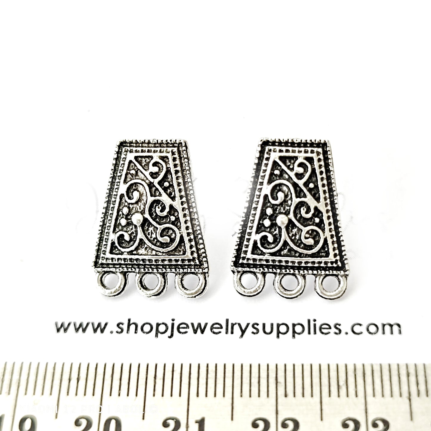 Silver stud earring components metal earrings findings ESS99