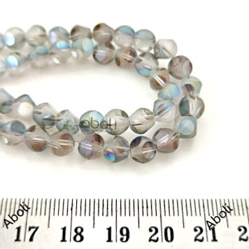 6 mm Faceted Round Rainbow crystal glass beads FGB105