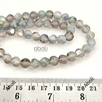 8 mm Faceted Round Rainbow crystal glass beads FGB102