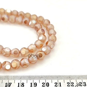 8 mm Faceted Round Golden crystal glass beads FGB101