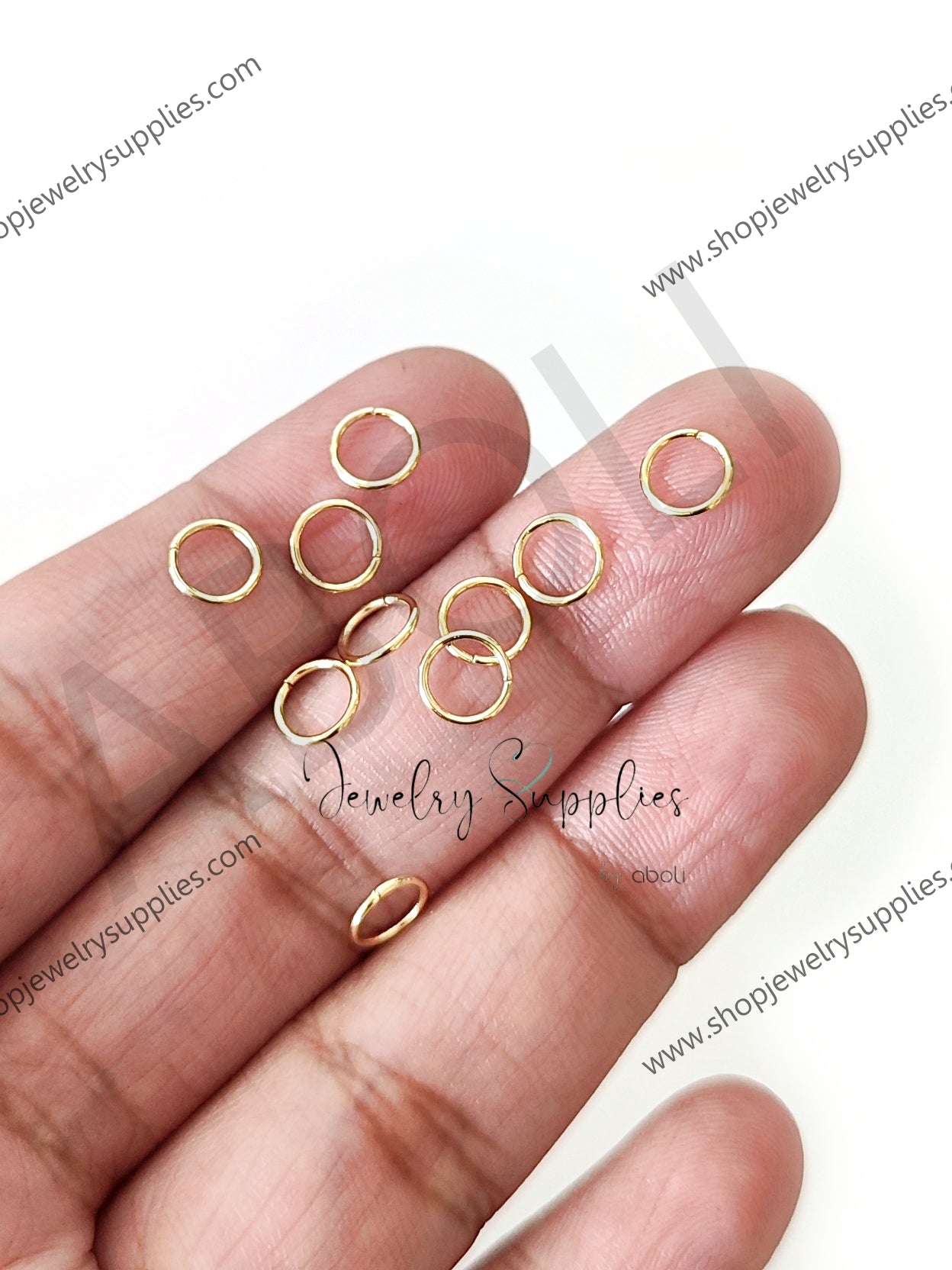 4 mm Stainless Steel Jump Rings 18 K real Gold plated Jump Rings premium range JRSSG4