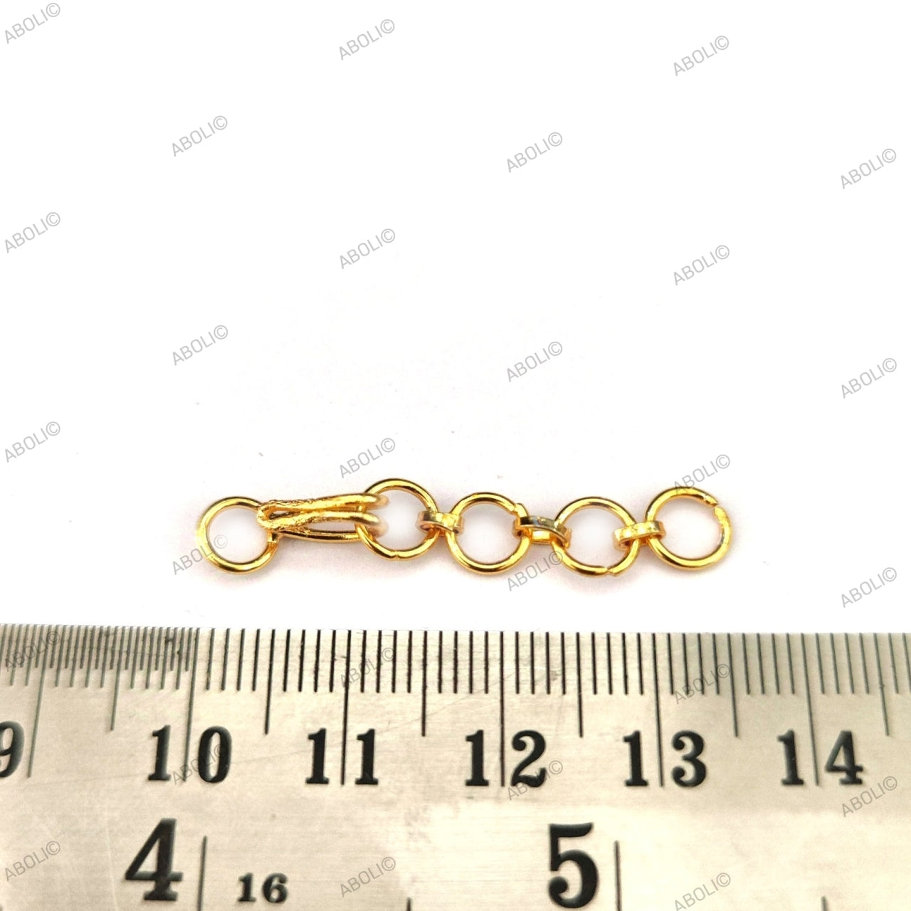 Tarnish resistant golden hook with extender brass 4 cm HEBG01 hook kadi chain for invisible necklace