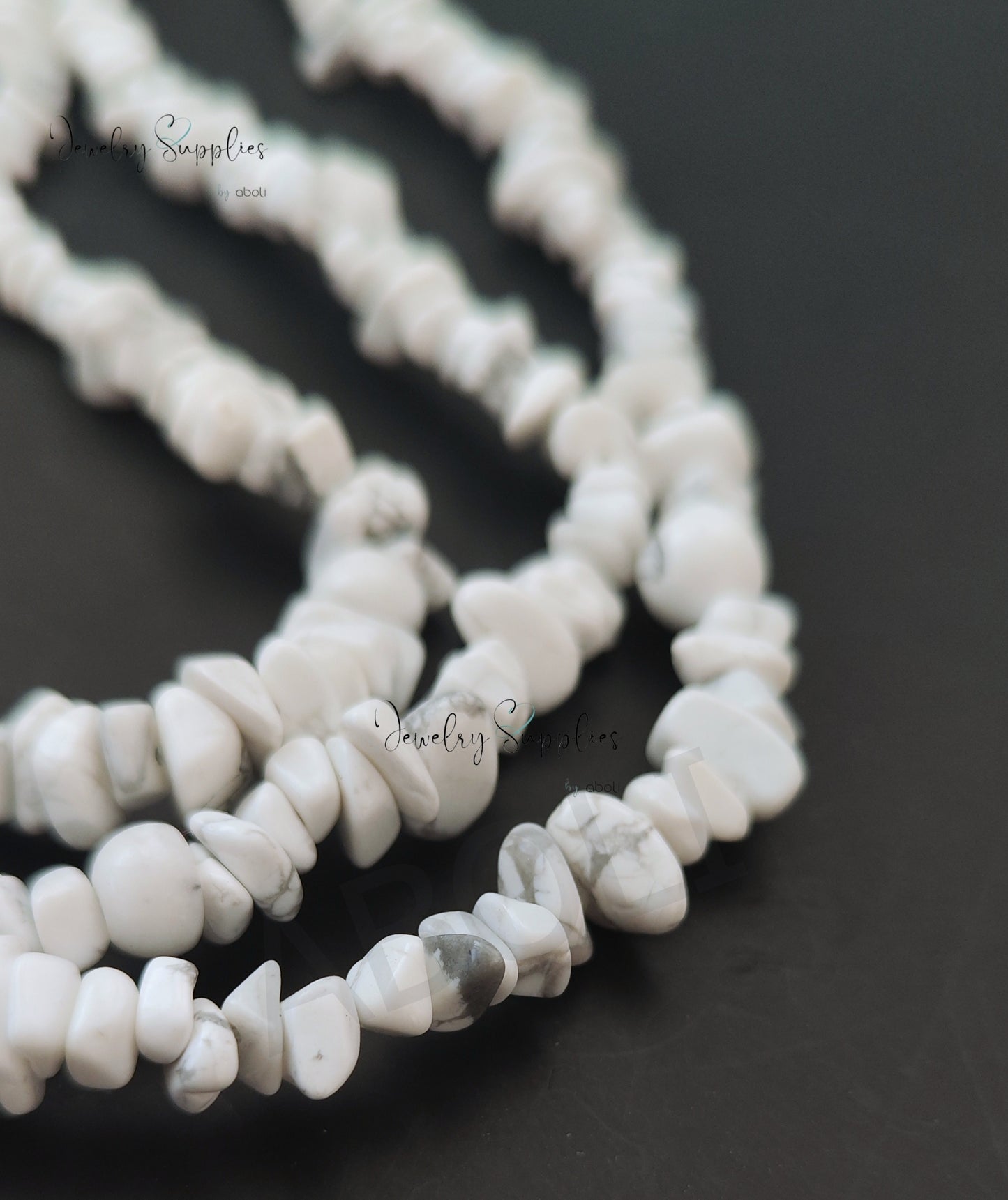 Howlite uncut beads chip beads 1 full strand UCB04