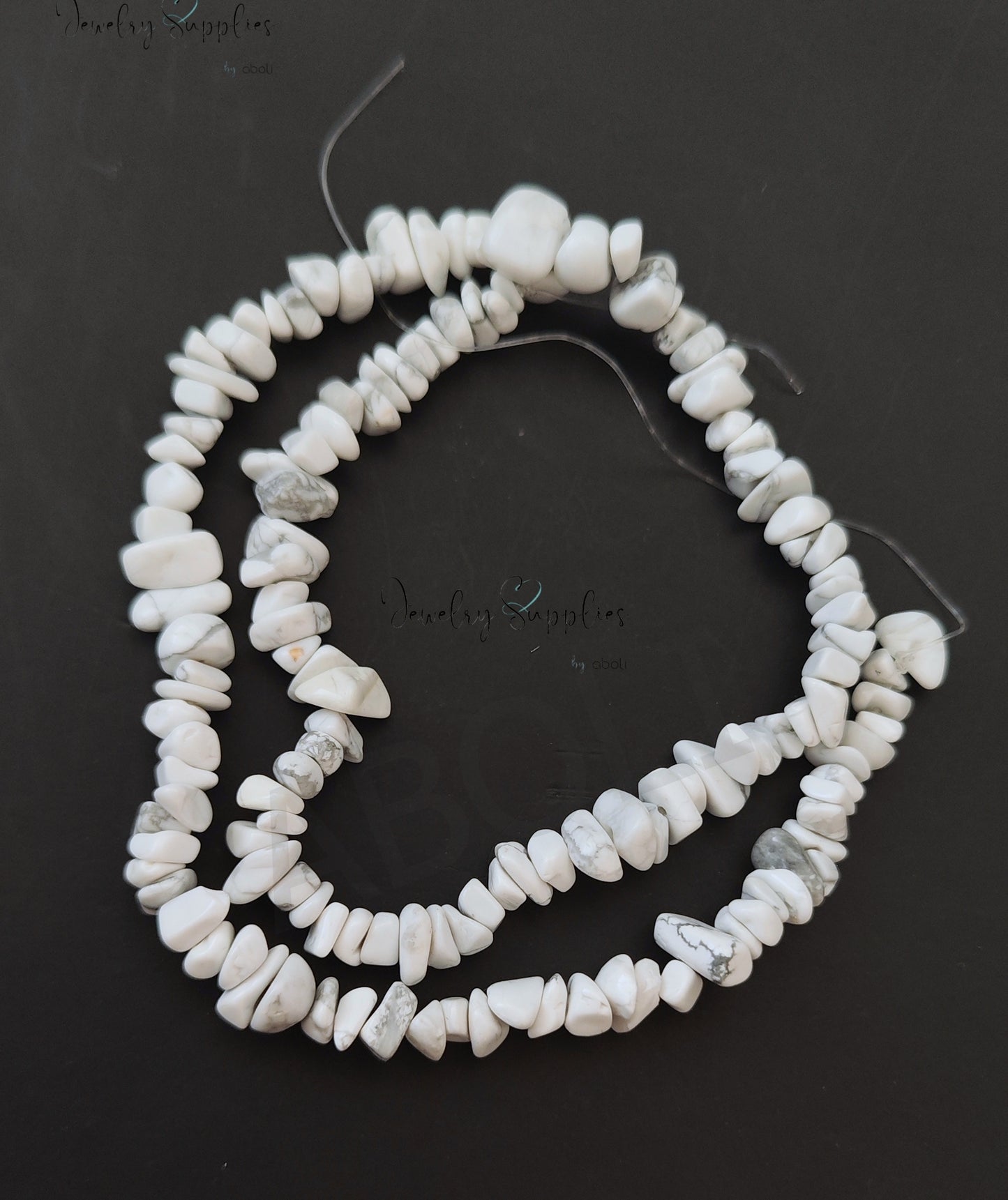 Howlite uncut beads chip beads 1 full strand UCB04