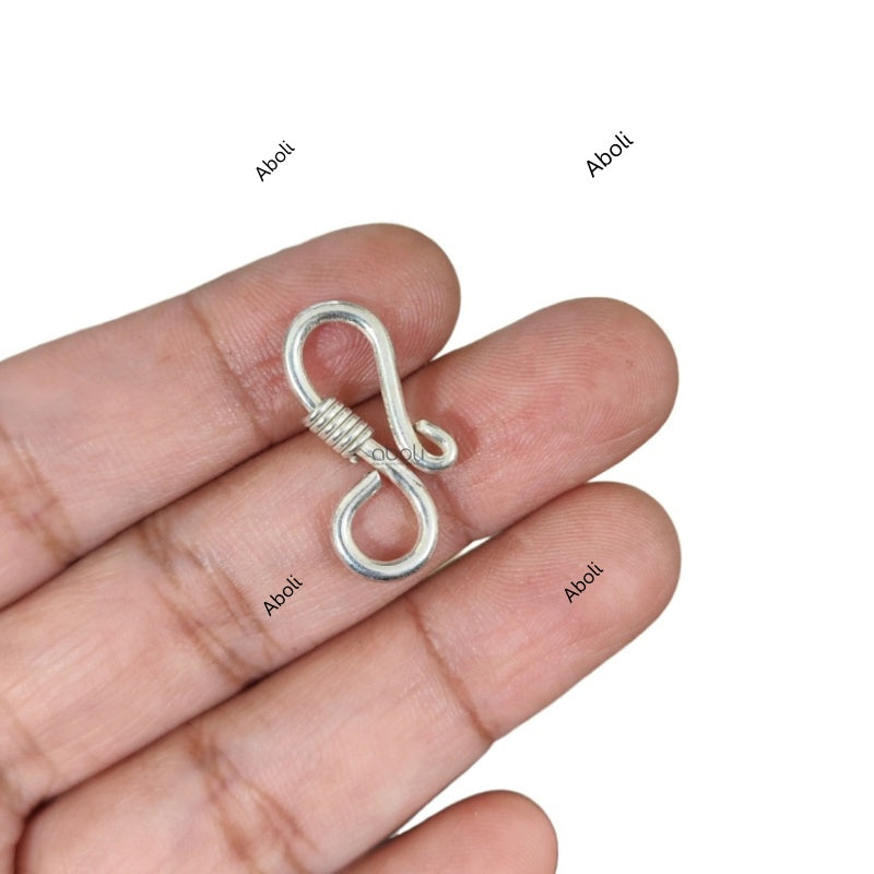 Tarnish resistant brass silver S hook SHS02