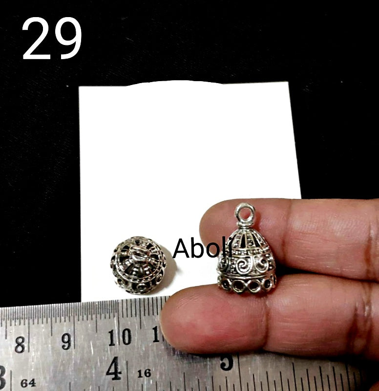 Silver jhumka bases MJBS29