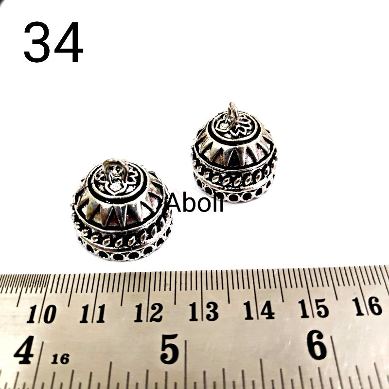 Silver jhumka bases MJBS34