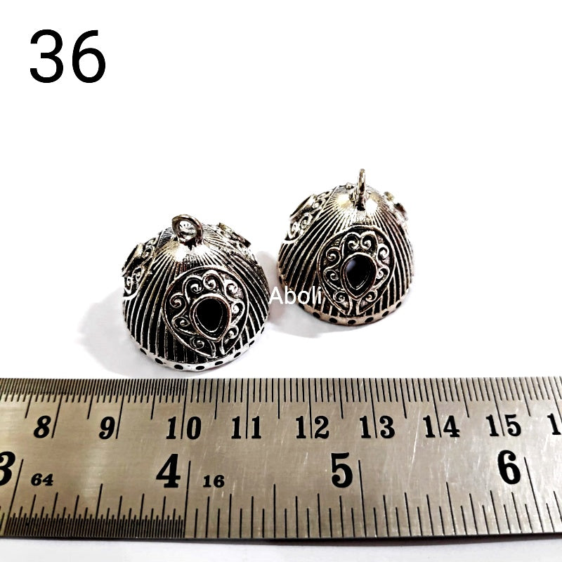 Silver jhumka bases MJBS36