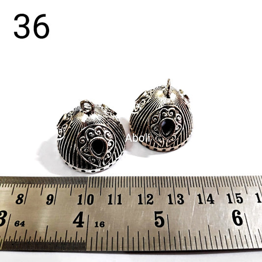 Silver jhumka bases MJBS36