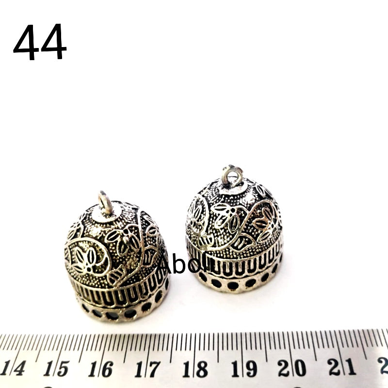 Silver jhumka bases MJBS44