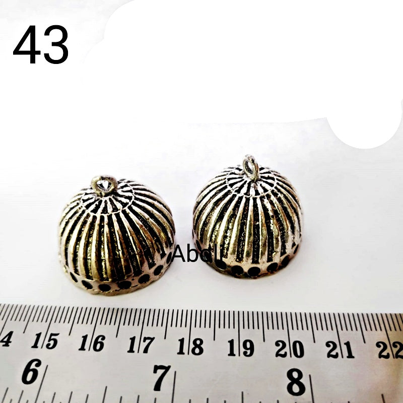 Silver jhumka bases MJBS43