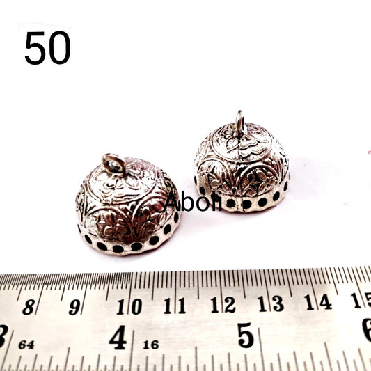 Silver jhumka bases MJBS50