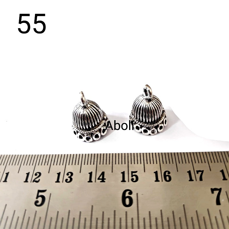 Silver jhumka bases MJBS55