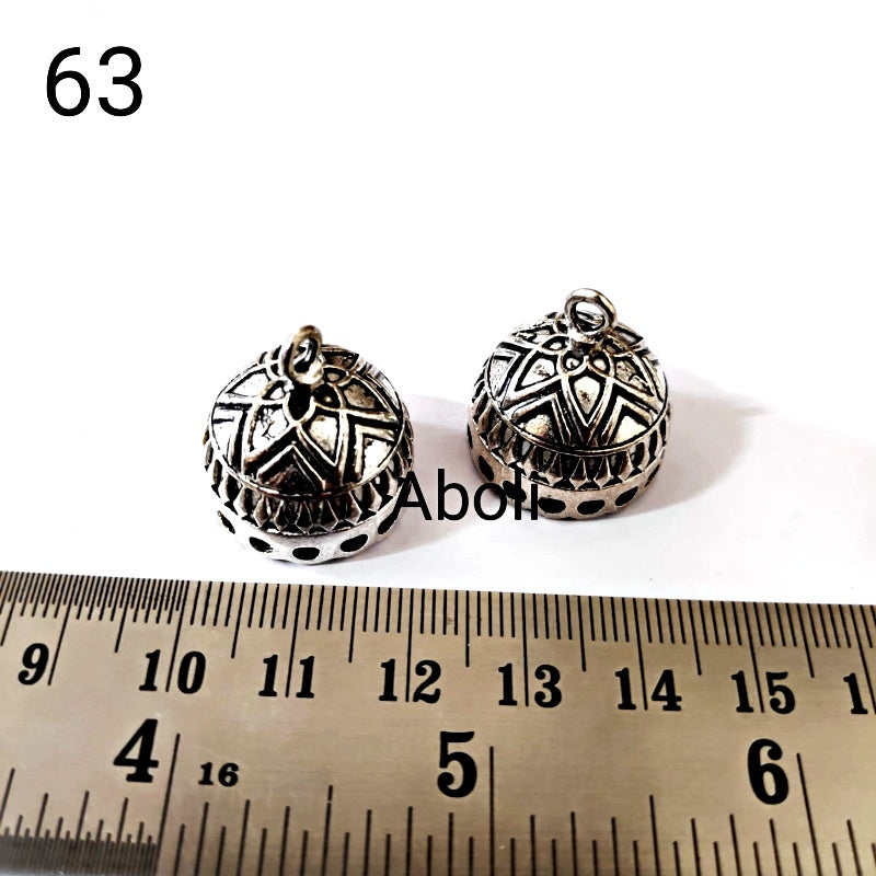 Silver jhumka bases MJBS63