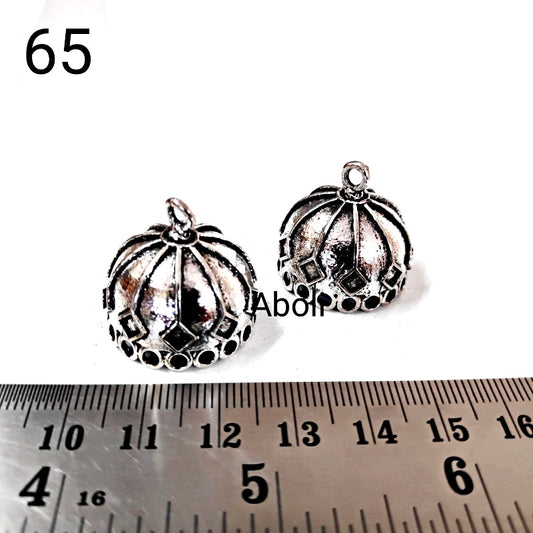 Silver jhumka bases MJBS65