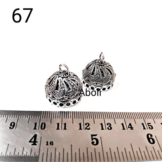 Silver jhumka bases MJBS67