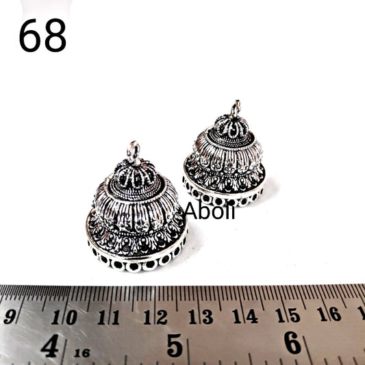 Silver jhumka bases MJBS68