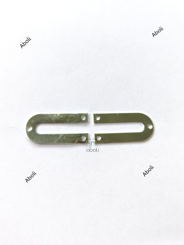 Silver Metal Arch Connector U shaped Jewellery Component MACU10 Shiny finish 3 hole connectors