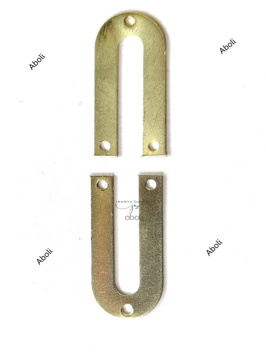 Golden Metal Arch Connector U shaped Jewellery Component MACU8 Matt finish 3 hole connectors