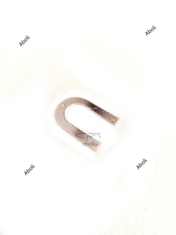 Rose Gold Metal Arch Connector Jewellery Component MACU4 Shiny 3 hole connectors