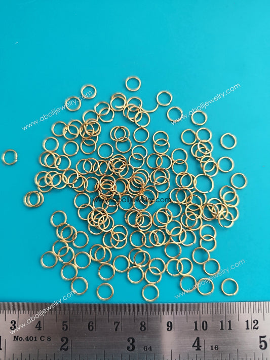 6 mm golden jump ring 22 G thickness tarnish resistant brass jump rings JRGBB6 Perfect for our 1 mm tarnish resistant chains