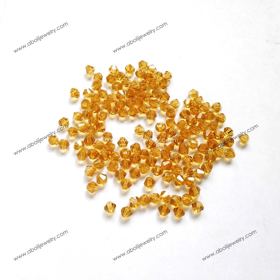 4 mm bicone beads golden crystal beads 1 gross 4FGBBG144