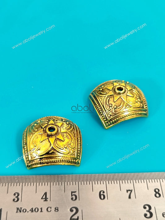 Golden Jhumka Earrings making square golden jhumka base MJBG54