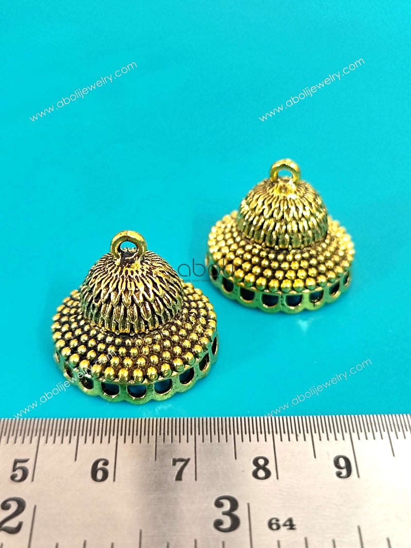 Traditional golden Jhumka Earring Components golden jhumka base MJBG59