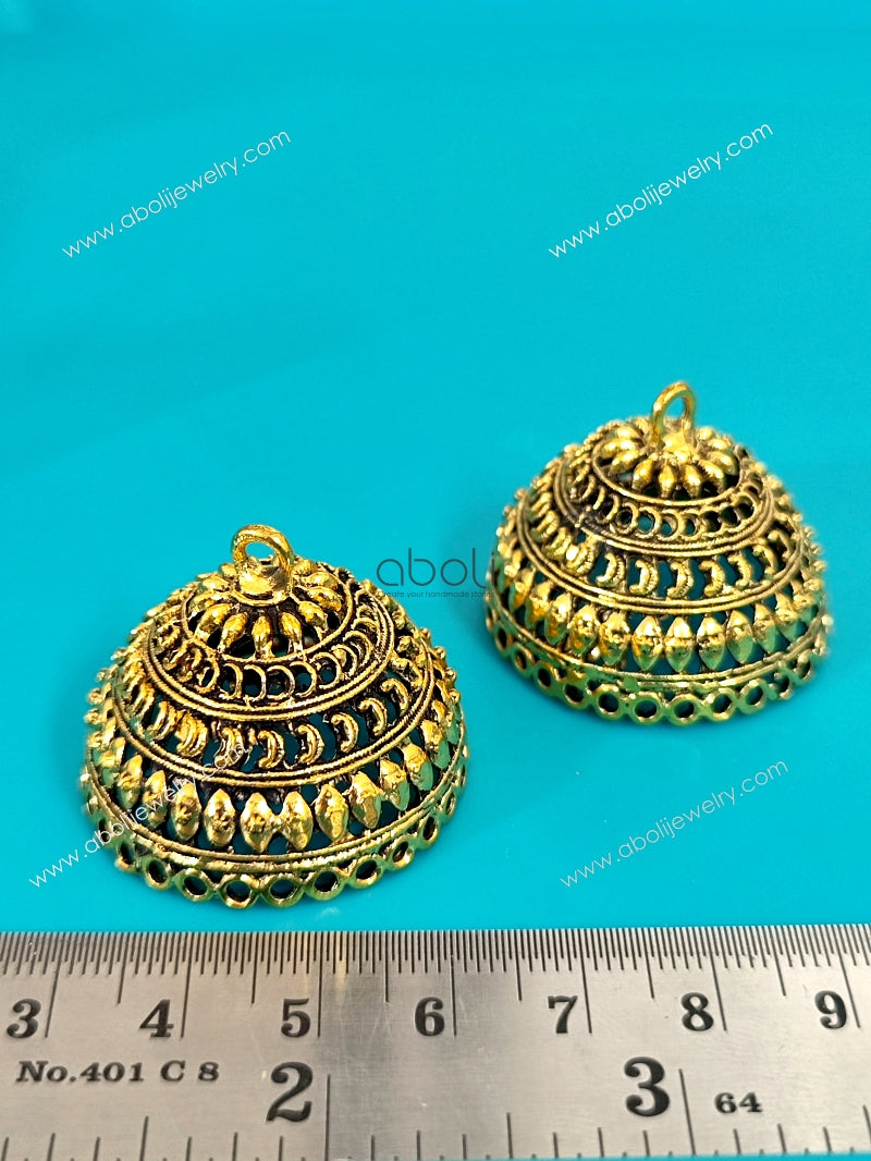 Golden Jhumka Earring Components gold jhumka base MJBG52