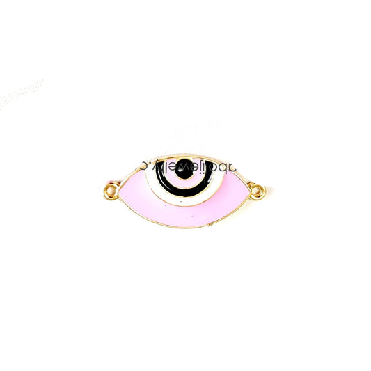 Pink Evil eye connector charm connector for evil eye bracelet making