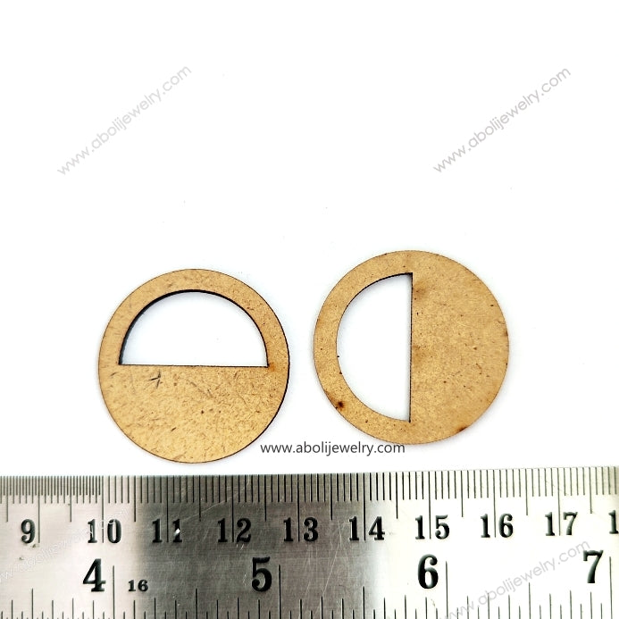 Round MDF base premium cuts Circle shape MDF for earrings, keychains, charms MDFPC05