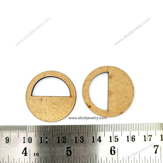 Round MDF base premium cuts Circle shape MDF for earrings, keychains, charms MDFPC05