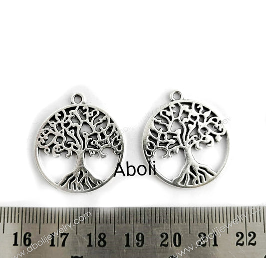 Silver tree of life charm pendant tree charm CHMS68