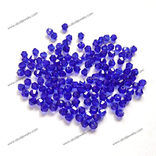 4 mm bicone beads blue crystal beads 1 gross 2FGBBG144