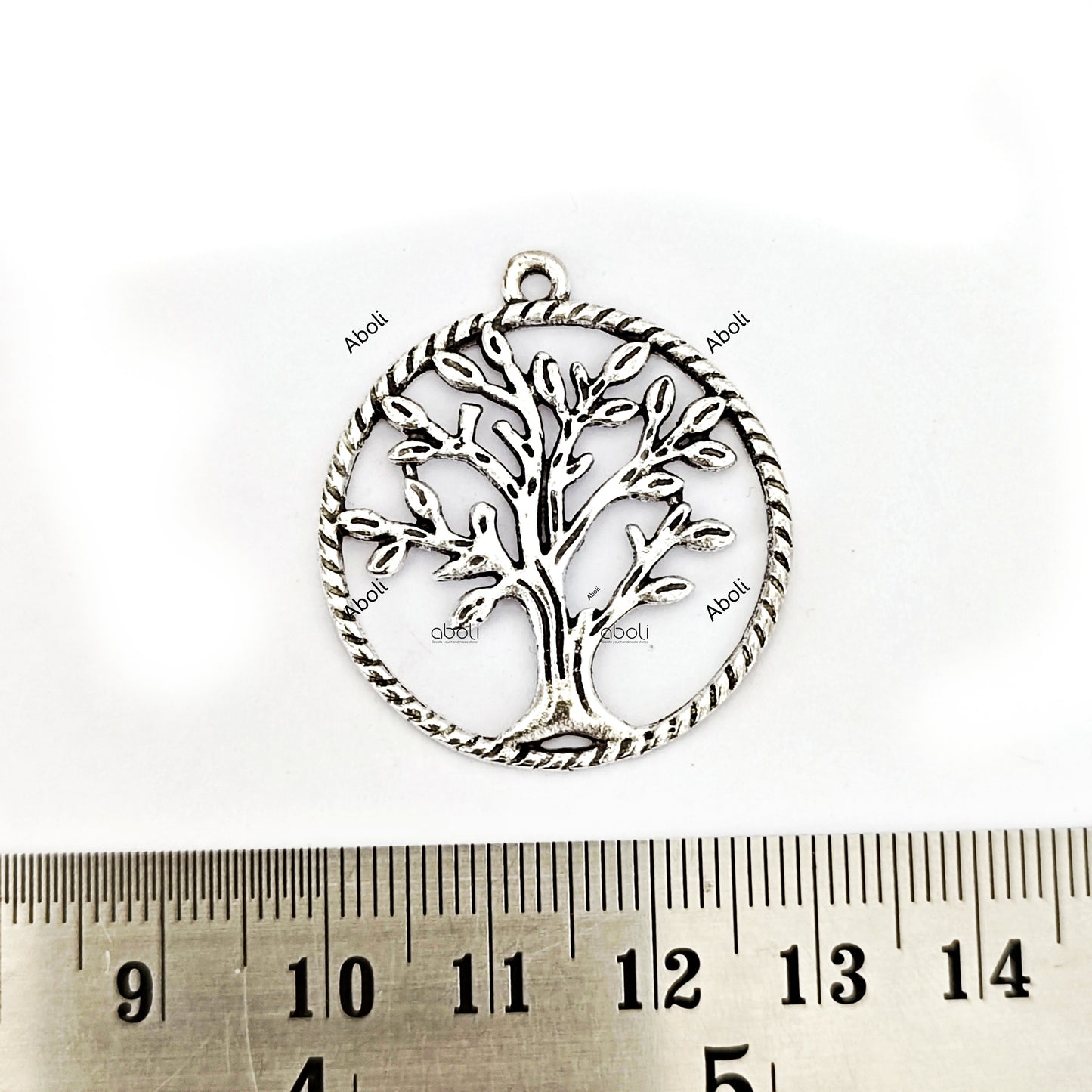 Silver tree of life charm pendant tree charm CHMS94