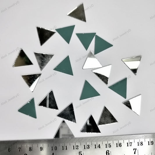 20 mm triangle mirror for lippan work mud mirror work shisha mirror shapes decorative mirror tiles