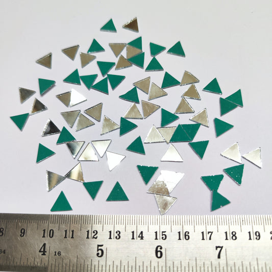 10 mm triangle mirror for lippan work triangular mirrors embroidery mirror work shisha mirror shapes decorative mirror tiles